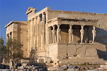 Caryatid portico, Erechthion, Acropolis, UNESCO World Heritage Site, Athens, Greece, Europe