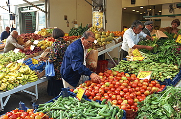 Fruit and vegetable market, Piraeus, Athens, Greece, Europe