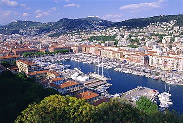 The harbour, Nice, Alpes Maritimes, Cote d'Azur, Provence, France, Europe