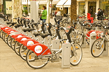 Rent a bike service, Seville, Andalucia, Spain, Europe

