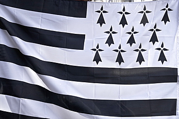 Breton flag, Brittany, France, Europe