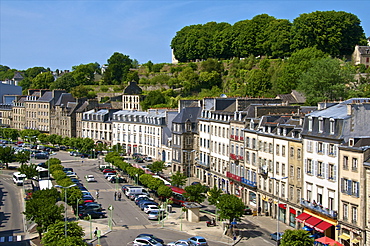 Down town, Morlaix, Finistere, Brittany, France, Europe 