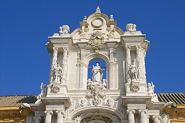 San Telmo Palace, facade detail, Seville, Andalusia, Spain, Europe