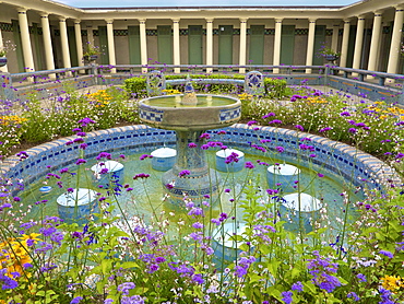 The Pompeian Baths and their basins, Deauville, Calvados, Normandy, France, Europe