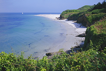 Plage des Grands Sables beach, Groix Island, Brittany, France, Europe