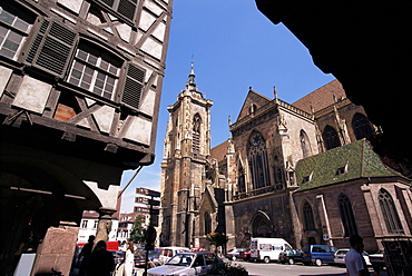 St. Martin collegiate church, dating from 13th and 14th centuries, Colmar, Alsace, France, Europe