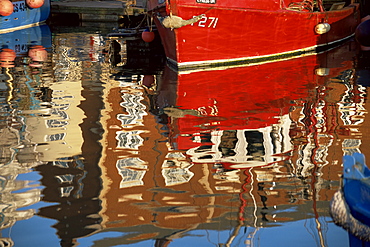 Reflection in water, Camber Docks, Old Portsmouth, Hampshire, England, United Kingdom, Europe