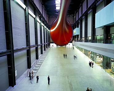 Tate Modern, the Turbine Hall with Anish Kapoor sculpture, London, England