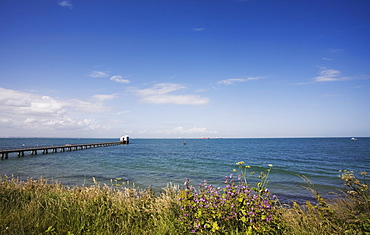 The Pier leading to Lifeboat Station, Bembridge, Isle of Wight, England, United Kingdom, Europe