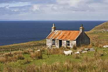 Abandoned croft, Wester Ross, Highlands, Scotland, United Kingdom, Europe