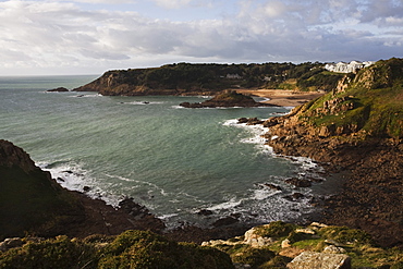 Portelet Bay from Noirmont Point, Jersey, Channel Islands, United Kingdom, Europe