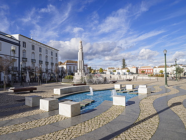 Square of the Republic, Tavira, Algarve, Portugal, Europe