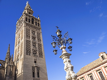 The Giralda (Bell Tower), Seville Cathedral, UNESCO World Heritage Site, Seville, Andalucia, Spain, Europe