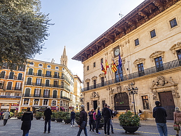 Town Hall, Placa de Cort, Palma, Mallorca, Balearic Islands, Spain, Mediterranean, Europe