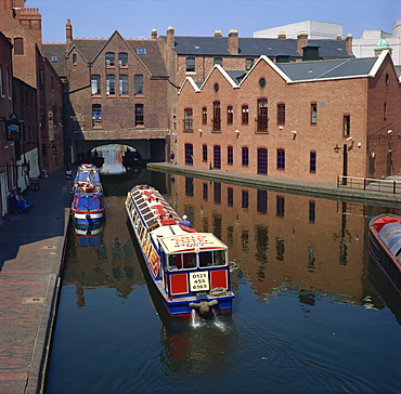 Canal boat trips, Birmingham, England, United Kingdom, Europe