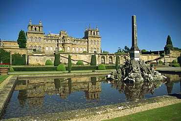 Blenheim Palace and Lower Terrace, Woodstock, Oxfordshire, England, United Kingdom, Europe