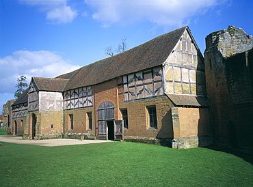 Leicester's stables, Kenilworth Castle, managed by English Heritage, Warwickshire, England, United Kingdom, Europe