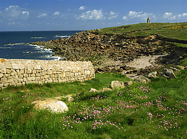 Rocks along the coastline of Firmanville-Manche, in Basse Normandie (Normandy), France, Europe