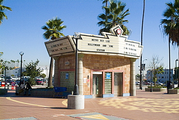 Hollywood and Vine Station, Metro (underground public transport system), Hollywood, Los Angeles, California, United States of America, North America