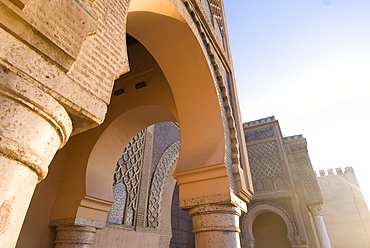 Bab Mansour, one of the city gates, Meknes, Morocco, North Africa, Africa