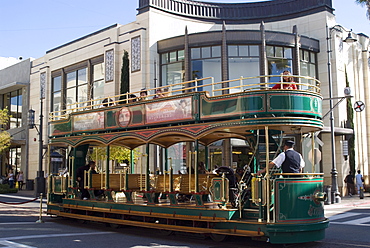 Tram, the Grove Shopping Mall, Los Angeles, California, United States of America, North America