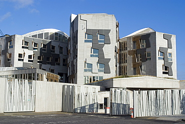 New Scottish Parliament building, architect Enric Miralles, Holyrood, Edinburgh, Scotland, United Kingdom, Europe