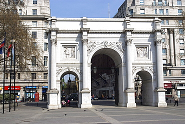 Marble Arch and Oxford Street, London, England, United Kingdom, Europe