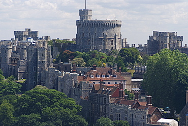 Aerial view, Windsor Castle, Windsor, Berkshire, England, United Kingdom, Europe