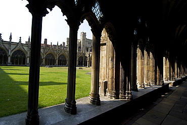 Cloister, Canterbury Cathedral, UNESCO World Heritage Site, Canterbury, Kent, England, United Kingdom, Europe