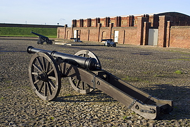 Cannon at Tilbury Fort used from the 16th to the 20th century, Tilbury, Essex, England, United Kingdom, Europe