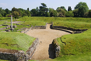 Roman theatre, built around AD140, St. Alban's, Hertfordshire, England, United Kingdom, Europe