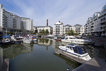 The marina at Chelsea Harbour, London SW10, England, United Kingdom, Europe