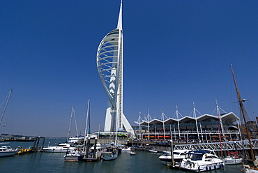 Spinnaker Tower from Gunwharf, Portsmouth, Hampshire, England, United Kingdom, Europe