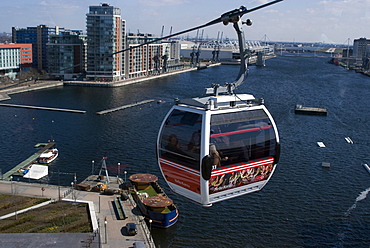 The Emirates Air-line at Royal Victoria Docks, London, E16, England, United Kingdom, Europe