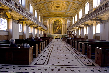 The Painted Chapel, redecorated in 1779, Royal Naval College, UNESCO World Heritage Site, Greenwich, London, SE10, England, United Kingdom, Europe