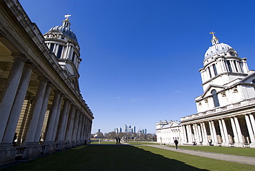 View of the Royal Naval College, UNESCO World Heritage Site, Greenwich, London, SE10, England, United Kingdom, Europe