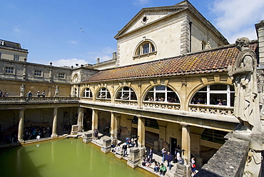 Roman and Georgian Baths, Bath, UNESCO World Heritage Site, Somerset, England, United Kingdom, Europe