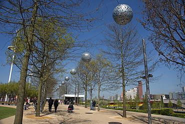 View of the Queen Elizabeth Olympic Park, Stratford, London, E20, England, United Kingdom, Europe