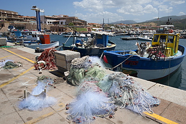 The fishing village, resort and beach of Isola Rossa, Sardinia, Italy, Mediterranean, Europe