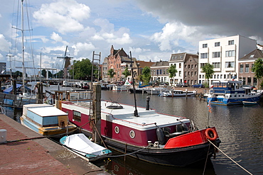 The historic inner city harbour of Delfthaven, Rotterdam, Netherlands, Europe