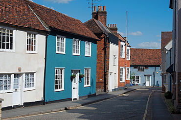 A residential street in Saffron Walden, Essex, England, United Kingdom, Europe