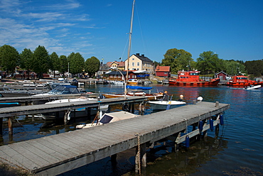 Harbour of the island of Sandhamn, the Stockholm Archipelago, Sweden, Scandinavia, Europe