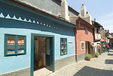 Golden Lane (Zlata Ulicka), inside the Castle precincts, Prague, Czech Republic, Europe