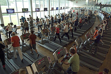 Laugar spa gym, Reykjavik, Iceland, Polar Regions