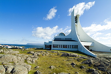 Modern church, Stykkisholmur, Iceland, Polar Regions