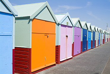 Beach huts, Hove, Sussex, England, United Kingdom, Europe