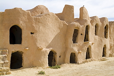 Berber grain storage units, now a hotel, Ksar Halouf, Tunisia, North Africa, Africa