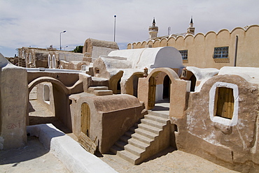 Old Berber grain storage units, site of Star Wars film, now a hotel, Ksar Hedada, Tunisia, North Africa, Africa