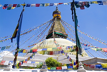 Boudhanath (Bodhnath) Stupa, UNESCO World Heritage Site, Kathmandu, Nepal, Asia