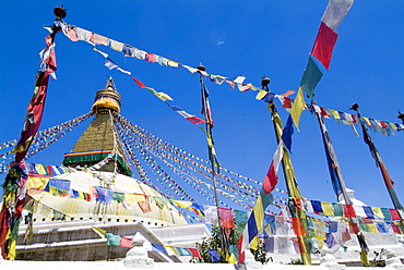 Boudhanath (Bodhnath) Stupa, UNESCO World Heritage Site, Kathmandu, Nepal, Asia